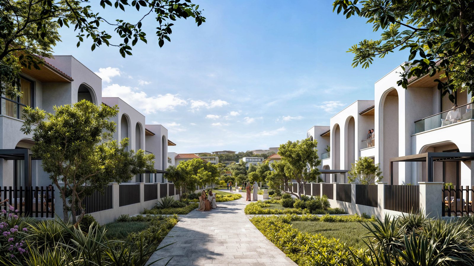 Official rendering of Nawayef Village homes on Hudayriyat Island